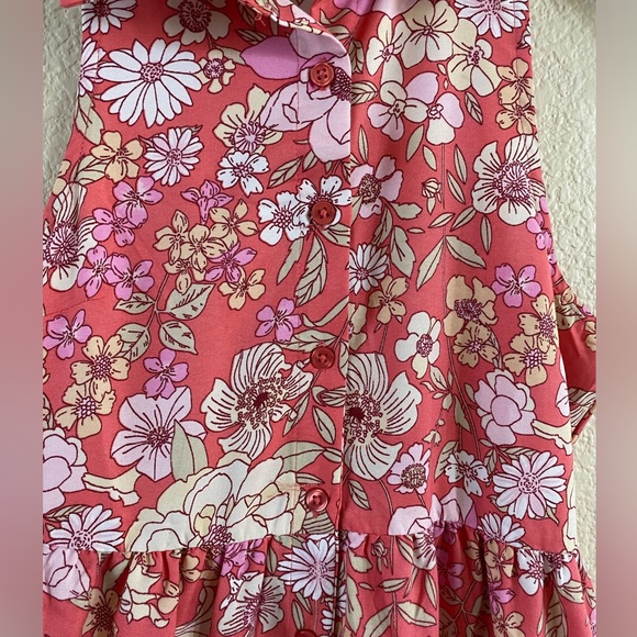 B.O.G. Collective Floral Sleeveless Prairie Style Dress Salmon Pink Size XS - Picture 3 of 6